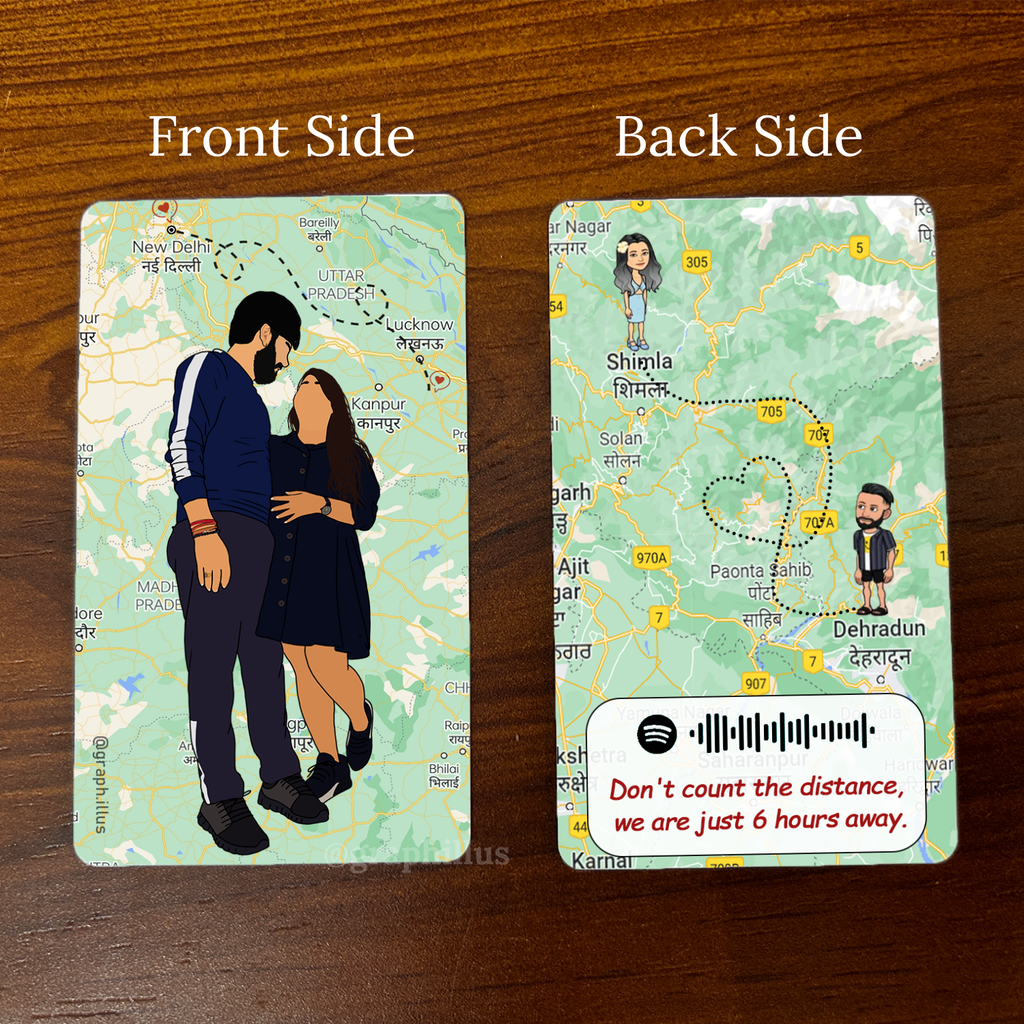 Map Illustrated Wallet Card