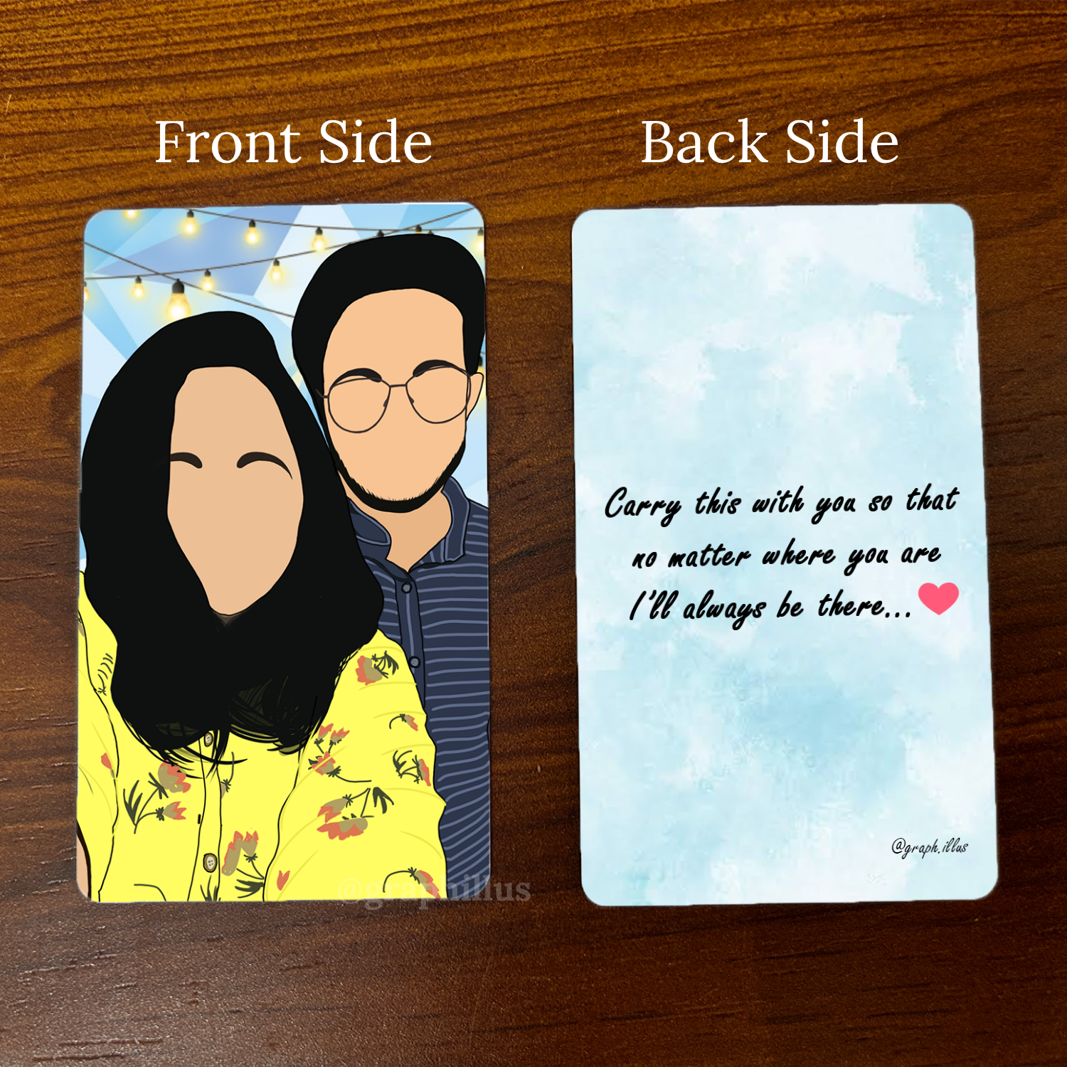 Minimal Illustrated Wallet Card